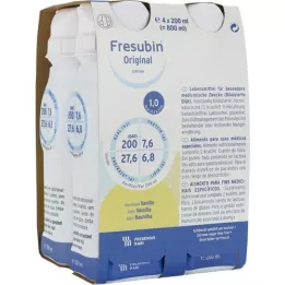 FRESUBIN ORIGINAL DRINK Garrafa de baunilha, 4X200 ml