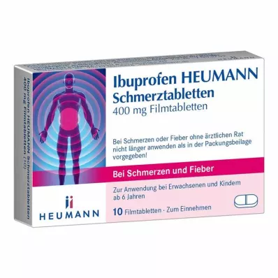 IBUPROFEN Comprimidos para dor Heumann 400 mg, 10 unidades IBUPROFEN Comprimidos para dor Heumann 400 mg, 10 unidades
