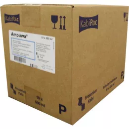 AMPUWA Frasco plástico com solução para injeção/infusão, 10X500 ml