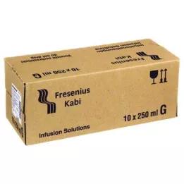 AMPUWA Frasco de vidro para solução injetável/perfusão, 10X250 ml