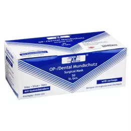 MUNDSCHUTZ OP com elástico e clipe nasal azul, 50 peças
