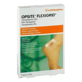 OPSITE Flexigrid transp. curativo para feridas 6x7 cm estéril, 5 peças