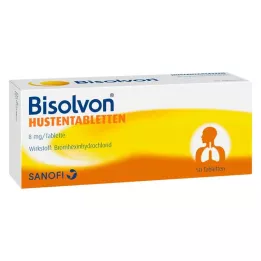 BISOLVON Comprimidos para tosse 8 mg, 50 unidades