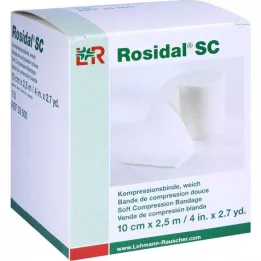 ROSIDAL SC Bandagem de compressão macia 10 cm x 2,5 m, 1 peça