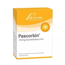 PASCORBIN Ampolas de solução injetável, 10X5 ml