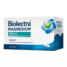 BIOLECTRA Cápsulas de magnésio 300 mg, 100 unidades