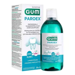 GUM Paro.ex 0,06% CHX Enxaguatório bucal, 500 ml