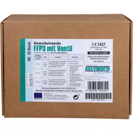 MUNDSCHUTZ FFP3 com válvula, 10 peças