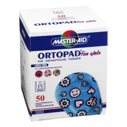 ORTOPAD para meninas adesivos de oclusão ocular média, 50 unidades