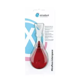 MIRADENT Porta-fio dental Mirafloss Interspace vermelho, 1 un