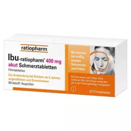 IBU-RATIOPHARM Comprimidos para dor aguda de 400 mg, comprimidos revestidos por película, 20 unidades