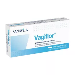 VAGIFLOR Supositórios vaginais, 6 pcs