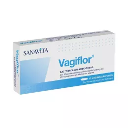 VAGIFLOR Supositórios vaginais, 12 unidades