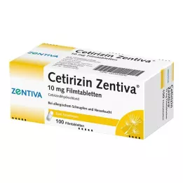 CETIRIZIN Zentiva 10 mg comprimidos revestidos por película, 100 unidades