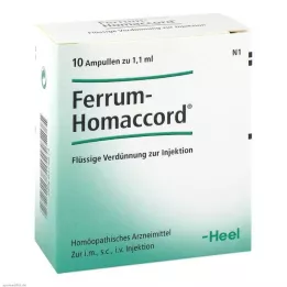 FERRUM HOMACCORD Ampolas, 10 unidades