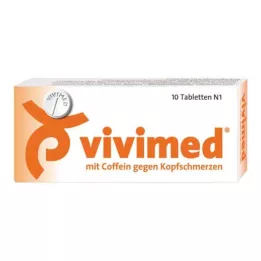 VIVIMED Comprimidos com cafeína contra dor de cabeça, 10 unidades
