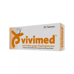 VIVIMED Comprimidos com cafeína contra dor de cabeça, 20 unidades