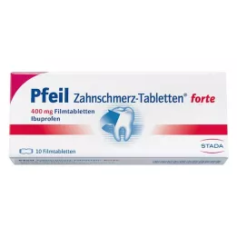 PFEIL Comprimidos para dor de dente forte comprimidos revestidos por película, 10 unidades