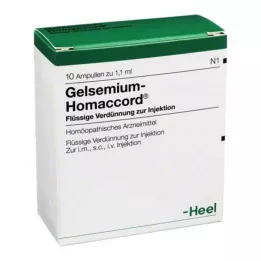 GELSEMIUM HOMACCORD Ampolas, 10 unidades