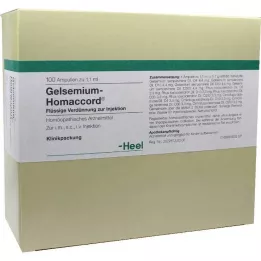 GELSEMIUM HOMACCORD Ampolas, 100 unidades