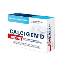 CALCIGEN D intens 1000 mg/880 I.E. comprimidos mastigáveis, 120 unidades