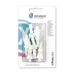 MIRADENT Escovilhão interdental I-Prox CHX branco fino, 6 peças