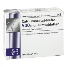 CALCIUMACETAT NEFRO 500 mg de comprimidos revestidos com filme, 100 St