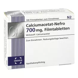 CALCIUMACETAT NEFRO Comprimidos revestidos por película de 700 mg, 100 unidades