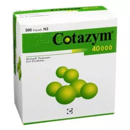 COTAZYM 40.000 pellets cápsulas gastrorresistentes, 200 peças