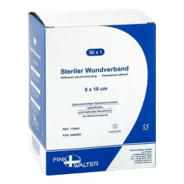 WUNDVERBAND estéril 8x10 cm, 50 unidades