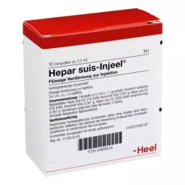 HEPAR SUIS Ampolas Injeel, 10 unidades