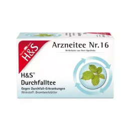 H&S Sacos de filtro de chá para diarreia, 20X1,5 g