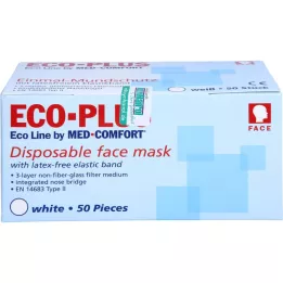 MUNDSCHUTZ OP com elástico branco, 50 peças