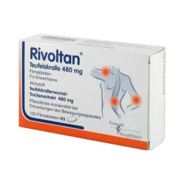 RIVOLTAN Comprimidos revestidos por película de garra do diabo 480 mg, 100 unidades