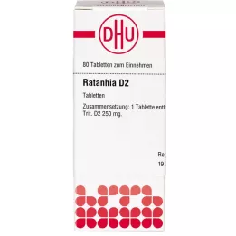 RATANHIA D 2 comprimidos, 80 unidades