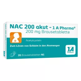 NAC 200 comprimidos efervescentes akut-1A Pharma, 20 unidades