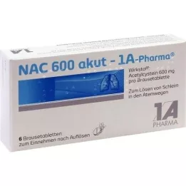 NAC 600 comprimidos efervescentes akut-1A Pharma, 6 unidades