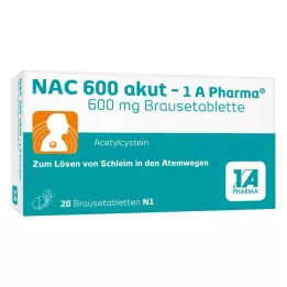 NAC 600 comprimidos efervescentes akut-1A Pharma, 20 unidades