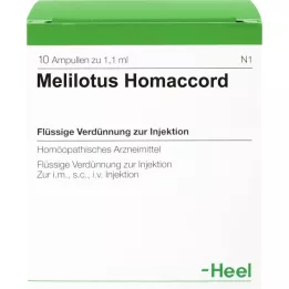 MELILOTUS HOMACCORD Ampolas, 10 unidades