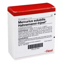 MERCURIUS SOLUBILIS INJEEL Ampolas Hahnemanni, 10 unidades