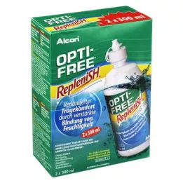 OPTI-FREE Solução desinfetante multifuncional RepleniSH, 2X300 ml