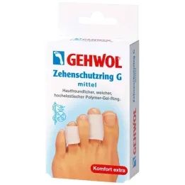 Anel de proteção do dedo do pé em gel de polímero Gehwol, 2 peças