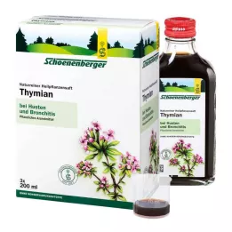 THYMIAN SAFT Sucos de plantas medicinais Schoenenberger, 3X200 ml
