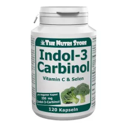 INDOL-Cápsulas vegetarianas de 3-Carbinol 250 mg, 120 unidades