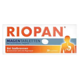 RIOPAN Comprimidos para estômago Comprimidos mastigáveis, 20 unidades