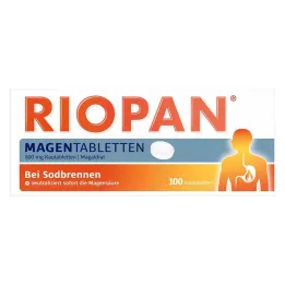 RIOPAN Comprimidos para estômago Comprimidos mastigáveis, 100 unidades
