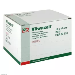 VLIWAZELL Compressas absorventes estéreis 10x10 cm, 25 unidades