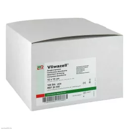 VLIWAZELL Compressas absorventes não estéreis 10x10 cm, 100 unidades