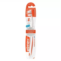 ELMEX interX Caries Protection Escova de dentes de cabeça curta média, 1 unidade