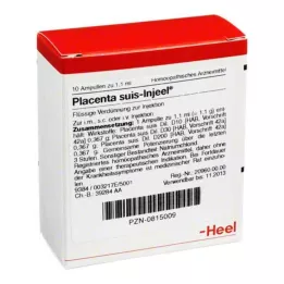 PLACENTA SUIS Ampolas Injeel, 10 unidades